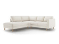 Coltar stanga 4 locuri, Eden, Micadoni, 267x234x90 cm, catifea, bej