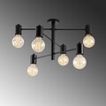 Candelabru Opviq, Hexa - 6941, 33x61 cm, 6 x E27, 40W, negru