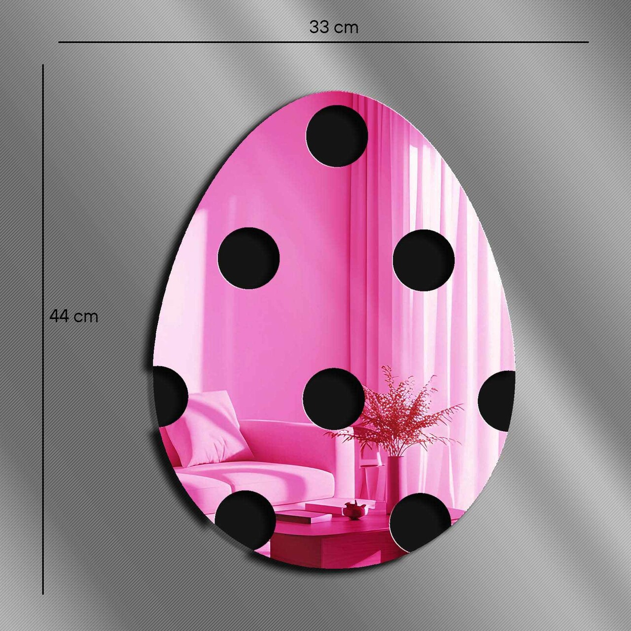 Oglinda decorativa, EAS003PINK, Partea de jos: 100% EVA (Grosime: 10 mm), Roz - view 4