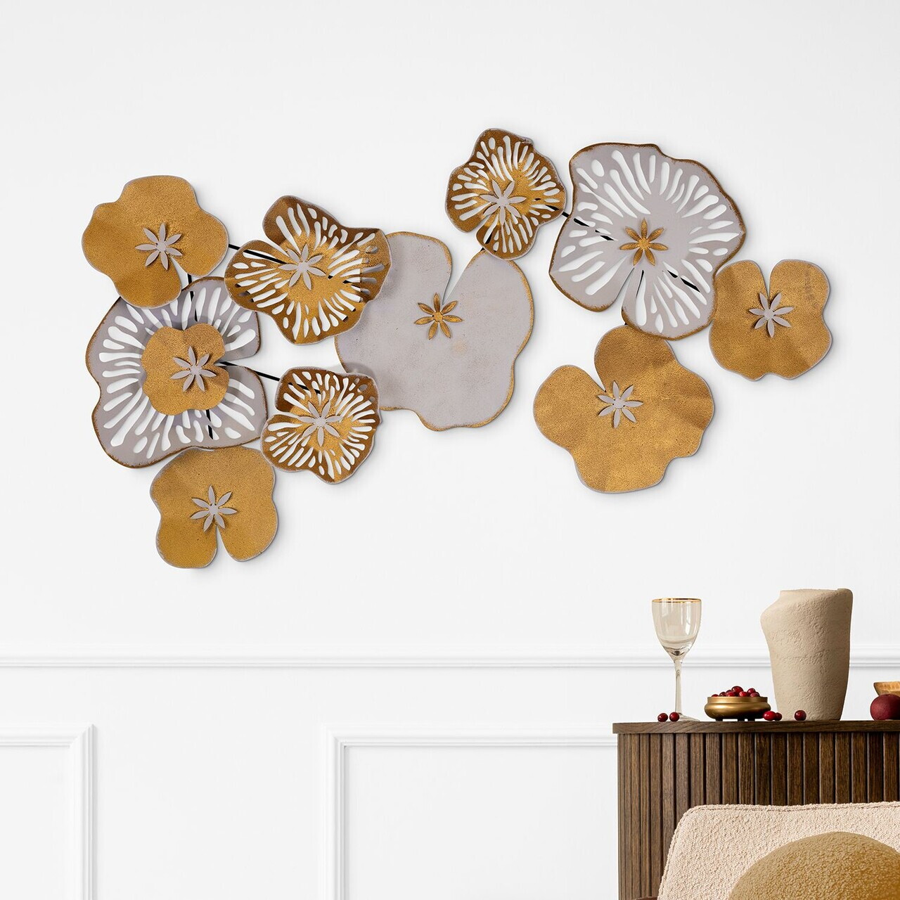 Decoratiune de perete, Bilge, Dimensiuni: 105 x 10 x 60 cm, Multicolor
