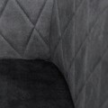 Scaun Satori, Homla, 62x58x79 cm, poliester/metal/MDF, gri inchis