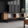 Comoda TV, Bexley, Luxe, Pin Atlantic / Negru