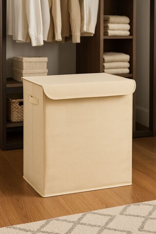 Cutie de depozitare din pâslă, YLC.B.K.K.091, 40x50x30 cm, 100% POPLIN, Crem