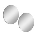 Oglinda decorativa, Mirrorland, Round, Oglindă indestructibilă cu obturator, Argintiu