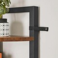 Etajera de colt, Vasagle, 30 x 30 x 150 cm, PAL/fier, maro rustic