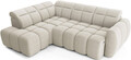Coltar extensibil stanga 4 locuri ELTAP, LT-18ROY, Falconn, 258x208x107 cm, lemn/poliester, bej deschis