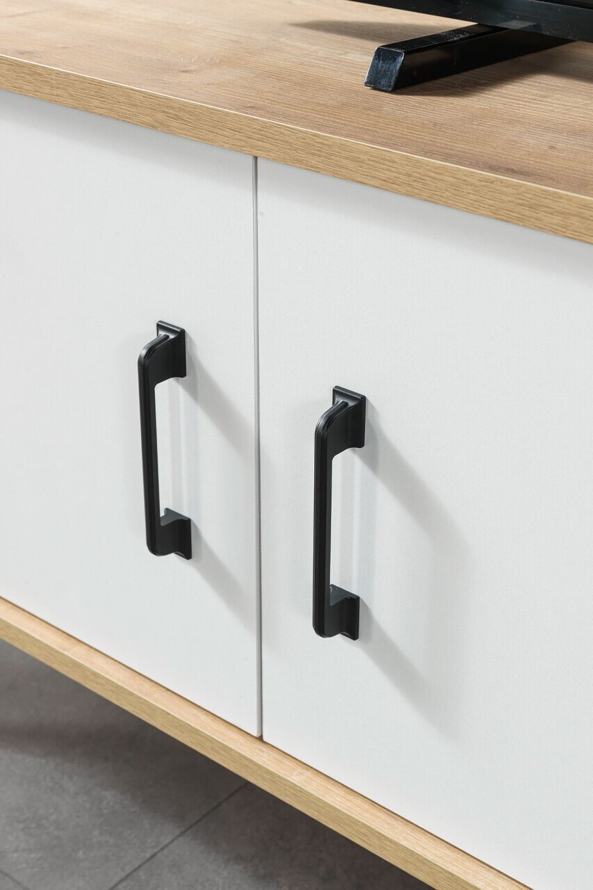 Comoda TV, Hanah Home, Şile 3611, 160x60x35 cm, PAL, Stejar Safir / Alb — imaginea 5