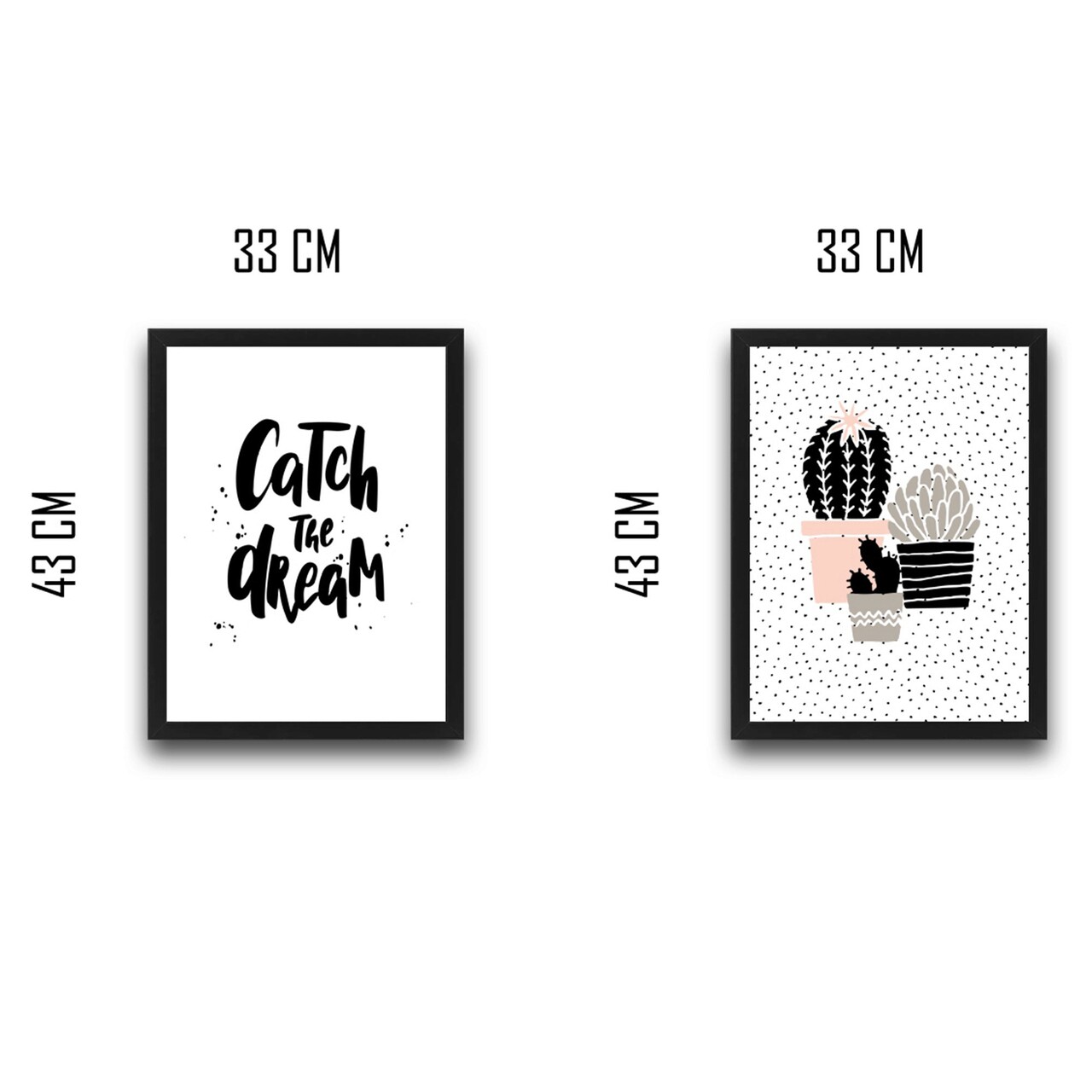 Set 2 tablouri decorative, Catch The Dream Set, PAL, Hartie, Multicolor