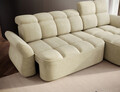 Coltar extensibil dreapta 3 locuri ELTAP, Beneth, 301x185x115 cm, lemn/poliester, bej deschis