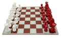 Joc de sah Red/White Chess, Mauro Ferretti, 61x61x14 cm, polirasina/sticla, multicolor