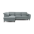 Coltar extensibil stanga 4 locuri ELTAP, LT-100SAV, Noble, 255x201x100 cm, lemn/poliester, albastru