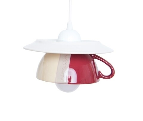 Lustra Afternoon tea, Deco Republic, E27, 1x60W, ceramica, butter-marsala