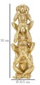 Figurina /sculptura decorativa  Monkeys Tower, Mauro Ferretti, 10.5x30 cm, polirasina, auriu