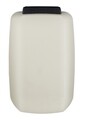 Cos de gunoi cu pedala Design, Wenko, 23.5x41x55 cm, otel/polipropilena, crem/negru