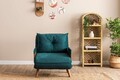 Canapea extensibilă cu 1 loc, Futon, 859FTN2333, Metal , Verde petrol