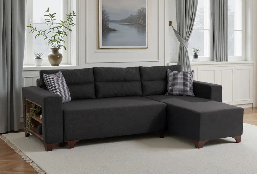 Coltar, Atelier del Sofa, 752EST1368, Frame: 70% HORNBEAM/30% MELAMINE COATED CHIPBOARD, Antracit