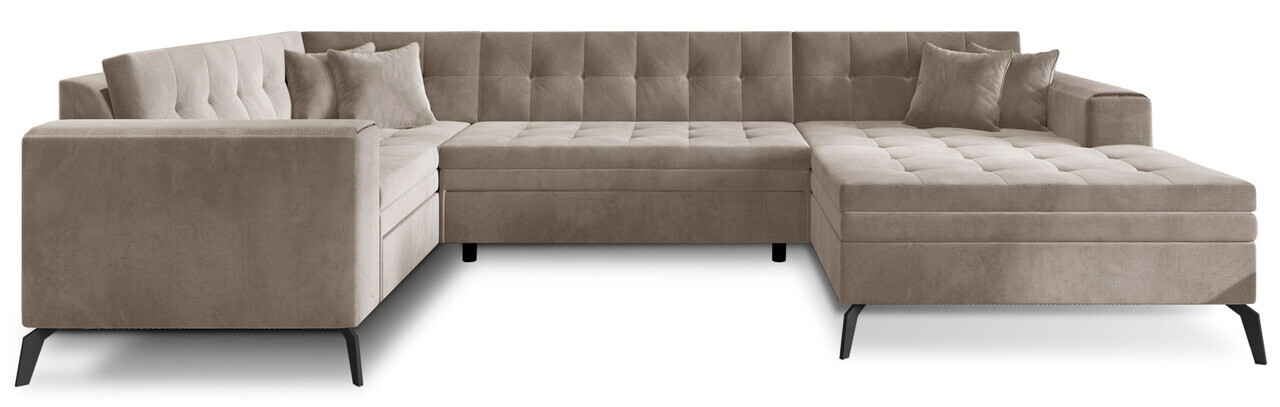 Coltar extensibil dreapta 5 locuri ELTAP, MON-RT-18SO, Montez, 340x180x93 cm, lemn/poliester, bej - view 2