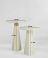 Set masute 2 piese, Rotexa, Lilyum (57 + 47), MDF , Crem