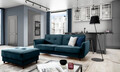 Canapea extensibila 3 locuri ELTAP, SO-BEL-77MO, Bellis, 220x90x83 cm, lemn/poliester, albastru
