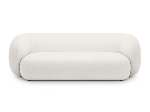 Canapea modulara 3 locuri, Kate, Micadoni, 213x99x76 cm, tesatura boucle, alb