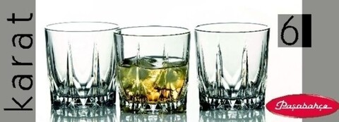 Set 6 pahare whisky Karat, Ambition, 302 ml, sticla