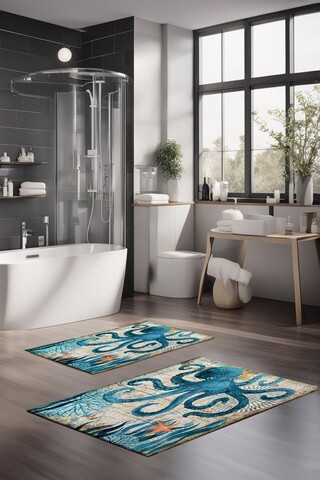 Set covorase de baie, Cartwright, CT-5365, Poliester, Multicolor