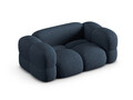 Canapea 2 locuri, Loretto, Cosmopolitan Design, 180x100x68 cm, tesatura structurata, albastru inchis