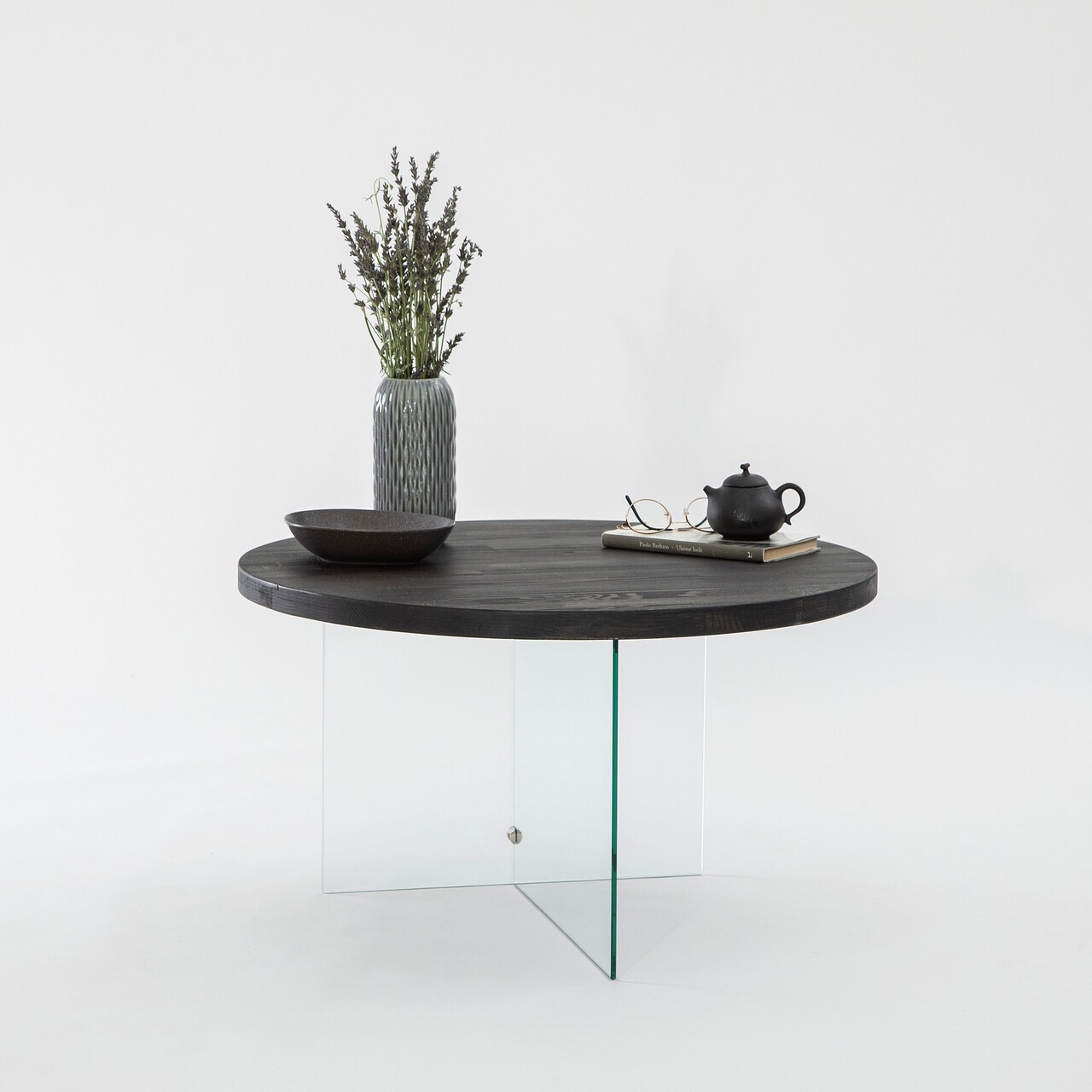 Masuta de cafea, Neostill, Serenity, 70x40 cm, Sticla temperata, Antracit / Transparent - 1 | YEO