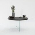 Masuta de cafea, Neostill, Serenity, 70x40 cm, Sticla temperata, Antracit / Transparent