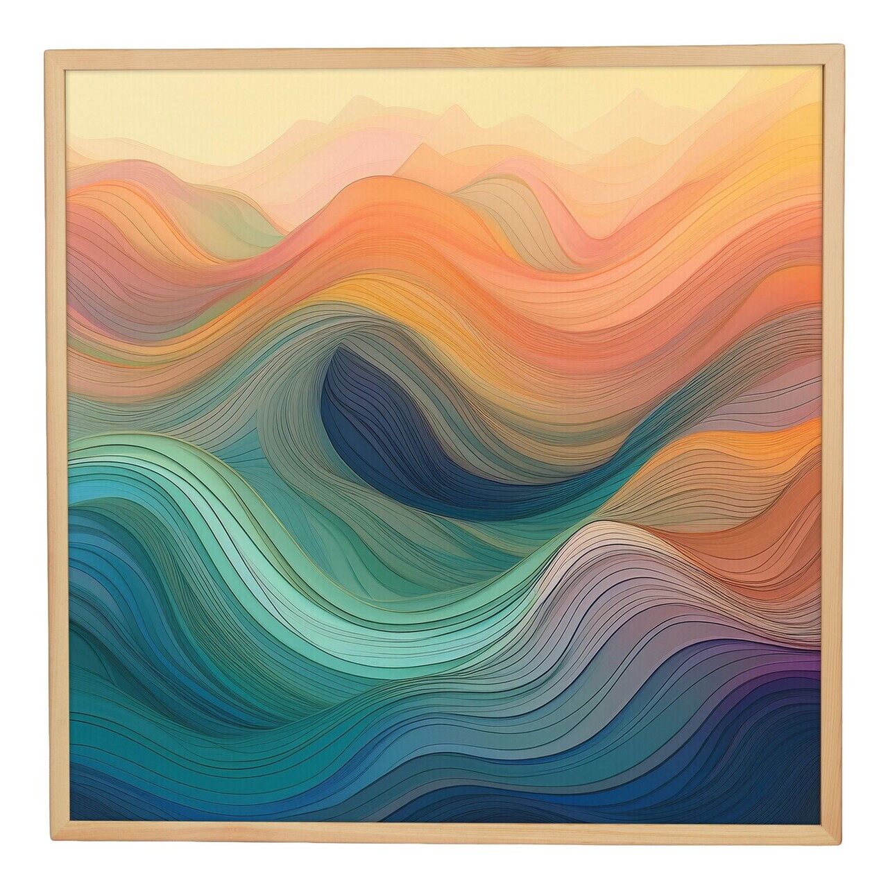 Tablou decorativ, Cc-K-Ah-1000, Canvas, Cadru: 100% LEMN (Grosime: 18 mm), Multicolor - view 2