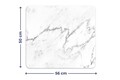 Protectie perete bucatarie Marble, Wenko, 56x50x0.5 cm, sticla/silicon, multicolor