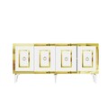 Consola, Olivia, Karya, 150x40x79 cm, PAL , Alb/Auriu