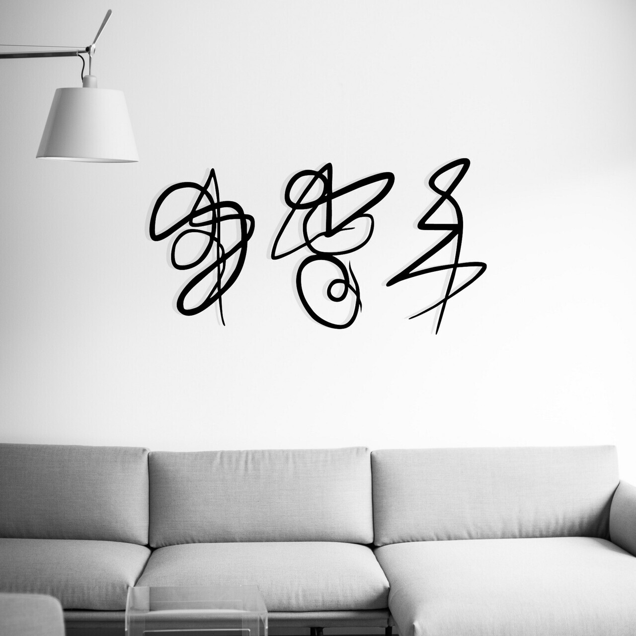Decoratiune de perete, Tramonto, Dimensiuni: 90 x 54 cm, Negru — imaginea 3