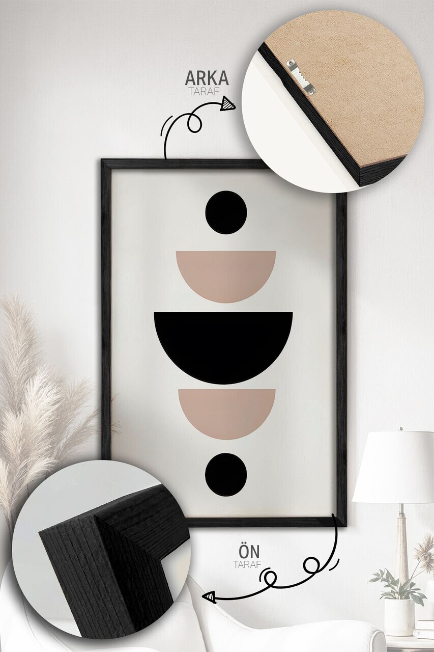 Tablou decorativ, Artvmodel12-Sıyah, Lemn masiv, MDF, Multicolor - view 2