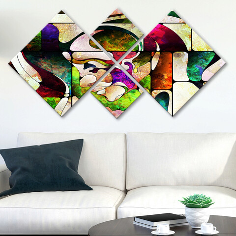 Set 4 tablouri decorative, 4mdf639270199, mdf, imprimat uv, multicolor