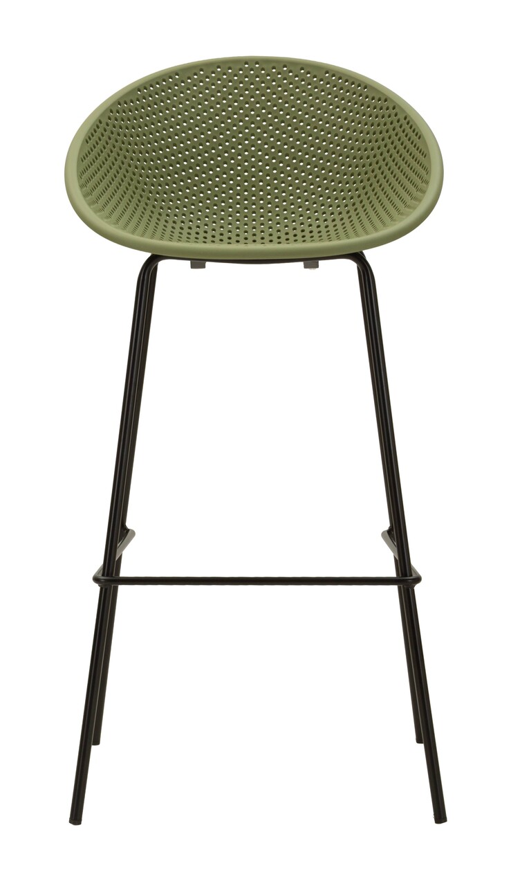 Set 2 scaune de bar, Mauro Ferretti, Ibiza, 50x50x98 cm, utilizare interior / exterior,  plastic/metal, verde/negru - view 10