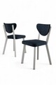 Set scaune 4 piese, Charlotte, Arfe, Antracit/Alb