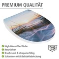 Capac de toaleta cu sistem automat de coborare Baltic, Wenko, 38.8x45 cm, termoplastic/plastic, multicolor