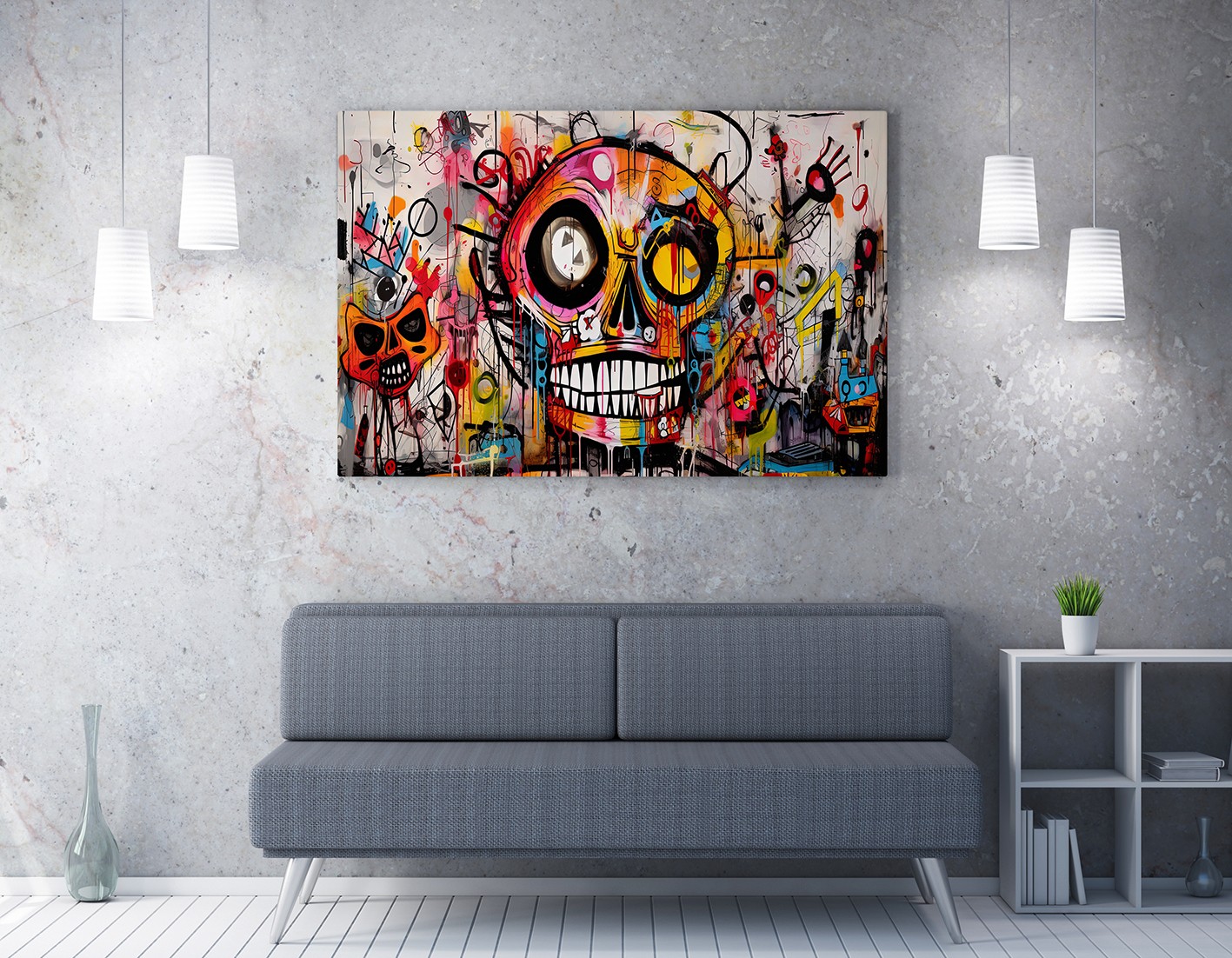 Tablou decorativ, WY389 (50 x 70), Amestec bumbac, Canvas imprimat, Multicolor