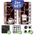 Set 2 protectii universale pentru aragaz, Maximex, Coffe Flavour