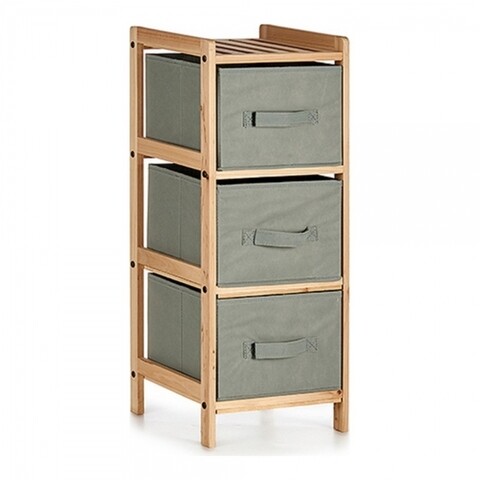 Comoda cu 3 sertare, 28 x 70 x 29.5 cm, lemn/tnt, gri 29.5 imagine 2022 by aka-home.ro