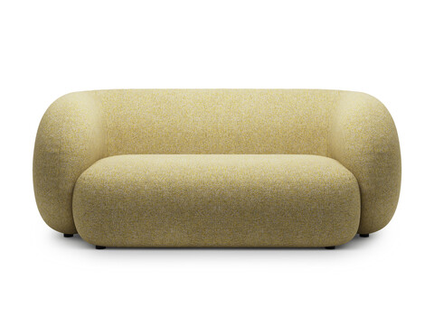 Canapea modulara 2 locuri, Kate, Micadoni, 183x99x76 cm, tesatura structurata, galben melanj