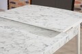 Masa extensibila, Beckley, Carrara, 132x79x76.5 cm, Alb/Gri