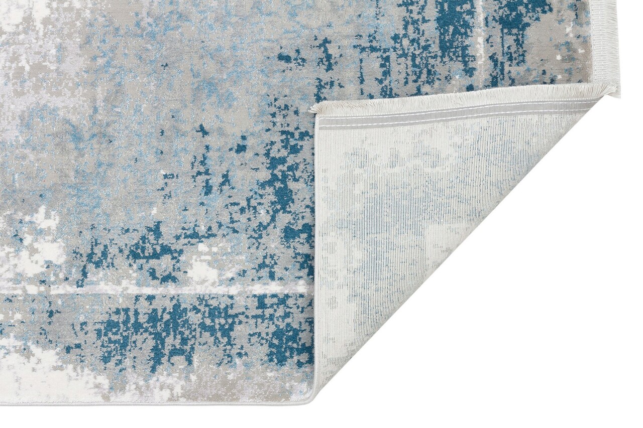 Covor, Vr 17 Grey Blue Xw , 100x200 cm, Viscoza, Multicolor