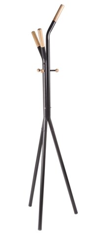 Cuier alain, bizzotto, 46x46x178 cm, lemn/otel, negru