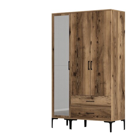 Dulap pentru haine, Hommy Craft, Kumsal RT, 120x47.5x201.4 cm, PAL, Maro