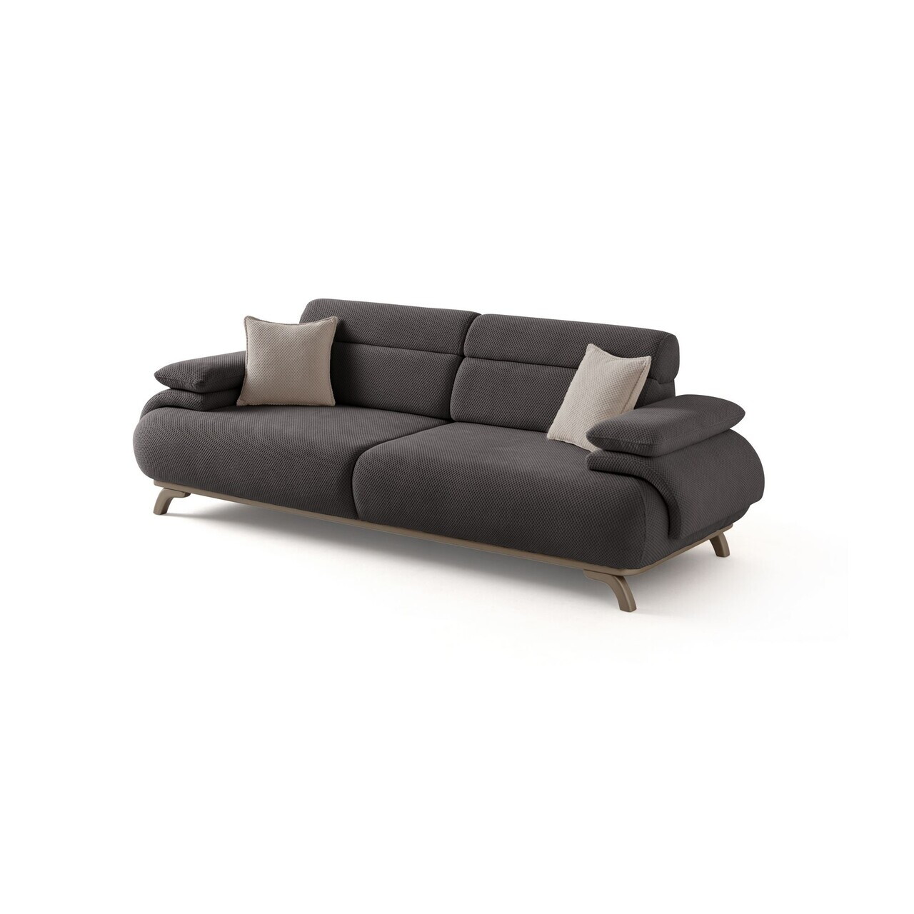 Canapea 3 locuri, Atelier del Sofa, 752EST1136, Lemn de carpen/PAL melaminat, Antracit - view 10
