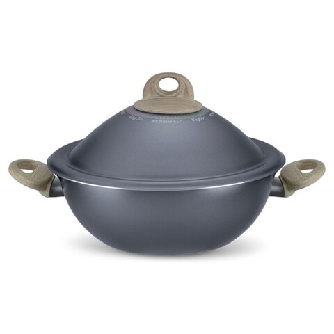 Tigaie cu capac Vapsi, Pensofal, Diamond, 28 cm Ø, 3 L, titan/aluminiu