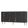Consola, Olivia, Dome KB150, Antracit / Aur