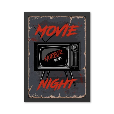 Tablou decorativ, Movie Night (35 x 45), MDF , Polistiren, Multicolor